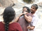 Abhishek Banerjee and Anand Deverakonda in a still from Highway. Abhishek Banerjee and Anand Deverakonda in a still from Highway.