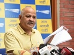 Delhi deputy CM Manish Sisodia during press conference in New Delhi on Saturday. (Arvind Yadav/ HT photo) Delhi deputy CM Manish Sisodia during press conference in New Delhi on Saturday. (Arvind Yadav/ HT photo)