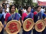 A procession was carried out from the ancient Dhakeshwari temple, with people displaying different phases of Lord Krishna's life.(@DDNewslive/ Twitter) A procession was carried out from the ancient Dhakeshwari temple, with people displaying different phases of Lord Krishna's life.(@DDNewslive/ Twitter)