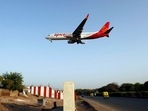 The incident took place when flight SG 945 was descending for the Durgapur airport.