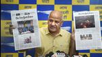 Deputy chief minister Manish Sisodia addressing a press conference at his residence in central Delhi’s Mathura Road on Saturday. (PTI) Deputy chief minister Manish Sisodia addressing a press conference at his residence in central Delhi’s Mathura Road on Saturday. (PTI)