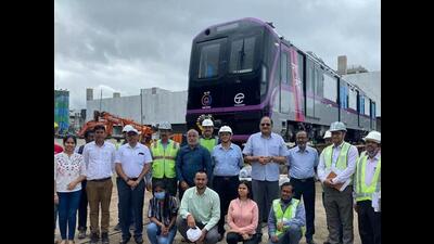 The Maha-Metro received 7th three-coach train (34 train set) at Range Hills depot on August 18. (HT PHOTO) The Maha-Metro received 7th three-coach train (34 train set) at Range Hills depot on August 18. (HT PHOTO)