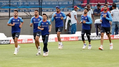 Indian players during a practice session (ANI) Indian players during a practice session (ANI)