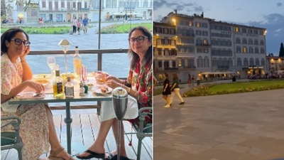 Neena Gupta has shared a video from Italy, also featuring daughter Masaba Gupta. Neena Gupta has shared a video from Italy, also featuring daughter Masaba Gupta.
