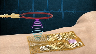 The diagrammatic expression of the working of wireless wearable sensors. (MIT News) The diagrammatic expression of the working of wireless wearable sensors. (MIT News)