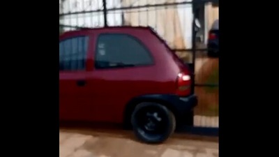 The image, taken from the video shared by Anand Mahindra, shows the car-shaped gate. (Twitter/@anandmahindra)