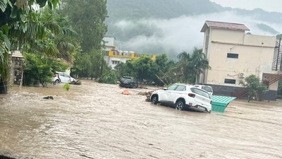 Raipur block of Dehradun district ravaged by continous rains in the district. (Twitter/ Umesh Sharma Kau) Raipur block of Dehradun district ravaged by continous rains in the district. (Twitter/ Umesh Sharma Kau)