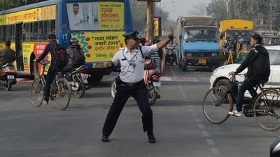 Delhi Traffic Police started an initiative to curb noise pollution. (Indranil Mukherjee / AFP)