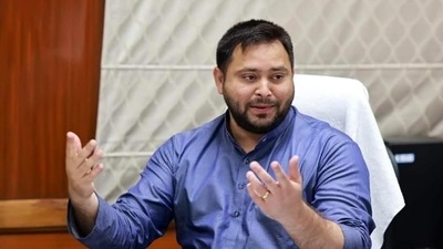 Bihar deputy chief minister Tejashwi Yadav took charge as Bihar health minister, in Patna, Bihar, India, on Friday, Aug 19, 2022. (Photo by Santosh Kumar /Hindustan Times)