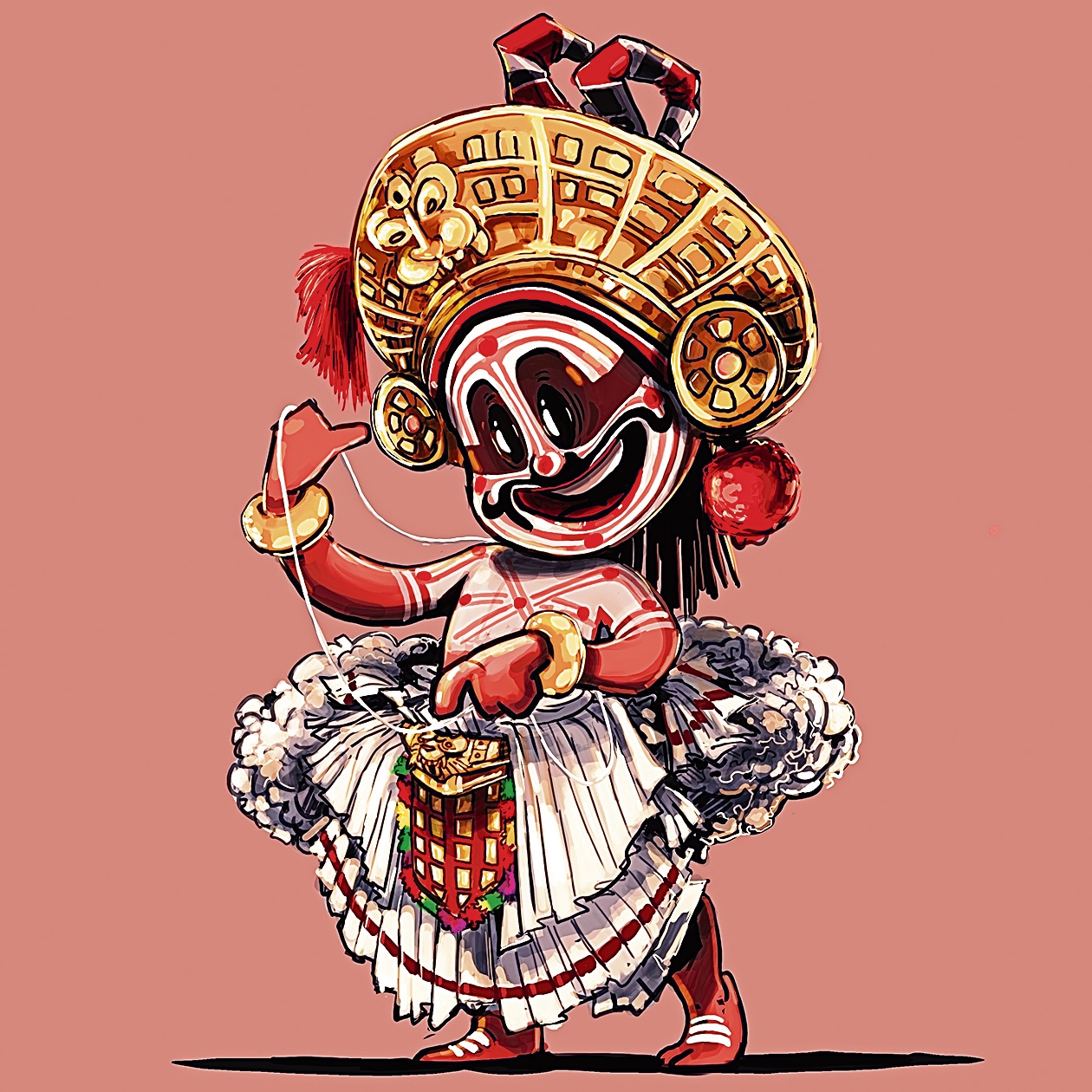 A traditional chakyar, a jester-like character who speaks in riddles and tells truth to power, along the lines of Shakespeare’s fool. (Pava) A traditional chakyar, a jester-like character who speaks in riddles and tells truth to power, along the lines of Shakespeare’s fool. (Pava)