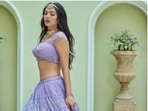 Esha Gupta, in a bridal ensemble, speaks of her 'three favourite colors'