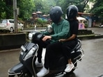 Anushka wore a black shirt and pants while Virat chose a green shirt and black pants for their joyride Anushka wore a black shirt and pants while Virat chose a green shirt and black pants for their joyride