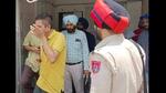 The Punjab vigilance bureau team at the regional transport authority (RTA) office in Sangrur. (HT Photo) The Punjab vigilance bureau team at the regional transport authority (RTA) office in Sangrur. (HT Photo)