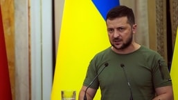 O presidente ucraniano Volodymyr Zelensky 