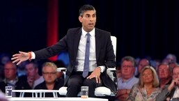 Rishi Sunak speaks during a Conservative Party leadership hustings in Manchester, UK, (Photographer: Anthony Devlin/Bloomberg)