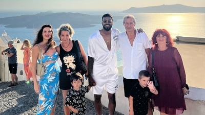 Just a few months after announcing their engagement on Instagram, in May 2020, Hardik Pandya dropped pictures with Natasa Stankovic, flaunting her baby bump. He captioned it, "Natasa and I have had a great journey together and it is just about to get better. Together we are excited to welcome a new life into our lives very soon. We're thrilled about this new phase of our life and seek your blessings and wishes." Just a few months after announcing their engagement on Instagram, in May 2020, Hardik Pandya dropped pictures with Natasa Stankovic, flaunting her baby bump. He captioned it, "Natasa and I have had a great journey together and it is just about to get better. Together we are excited to welcome a new life into our lives very soon. We're thrilled about this new phase of our life and seek your blessings and wishes."