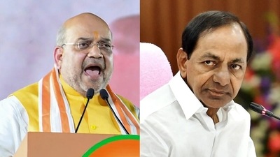 Amit Shah accuses KCR govt of betraying people's trust, calls it 'anti-farmer'