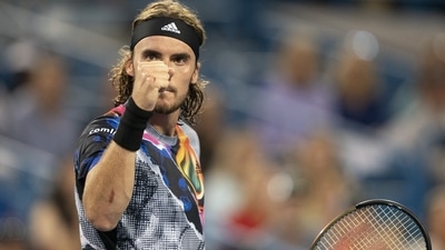 Stefanos Tsitsipas defeated Daniil Medvedev in the Cincinnati Open. (USA TODAY Sports)