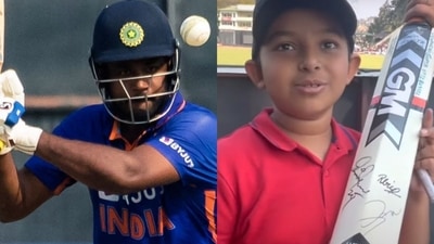 Sanju Samson won the hearts of fans in Harare. (AFP/YouTube (Vimal Kumar))