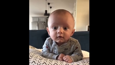 The image, taken from the viral video on Instagram, shows a toddler. (Instagram/@shannon.hockenberry)