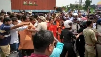 BJP MLA Lakshman Ghorui alleged that the party workers were attacked by the rival Trinamool's supporters after they came to check the polling process. BJP MLA Lakshman Ghorui alleged that the party workers were attacked by the rival Trinamool's supporters after they came to check the polling process.