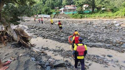 SDRF personnel engage in rescue and search operation in Uttarakhand’s Pauri Garhwal district. SDRF personnel engage in rescue and search operation in Uttarakhand’s Pauri Garhwal district.