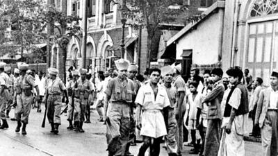 The Royal Indian Navy Mutiny started from Bombay, and spread across the country and, at its peak, saw the involvement of 20,000 sailors across almost 100 ships and shore establishments. (ANI) The Royal Indian Navy Mutiny started from Bombay, and spread across the country and, at its peak, saw the involvement of 20,000 sailors across almost 100 ships and shore establishments. (ANI)