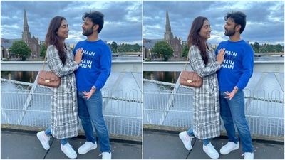 In this click, Disha and Rahul seem to have been captured in a candid moment while standing on a bridge in Europe. The backdrop shows cloudy skies, stunning landscapes, clear blue waters of the river, and much more. (Instagram) In this click, Disha and Rahul seem to have been captured in a candid moment while standing on a bridge in Europe. The backdrop shows cloudy skies, stunning landscapes, clear blue waters of the river, and much more. (Instagram)