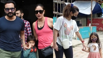 Taimur Ali Khan and Inaaya Naumi Kemmu spend their Sunday with family. (Viral Bhayani and Yogen Shah)