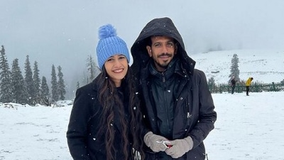 Yuzvendra Chahal with wife Dhanashree Verma (Instagram) Yuzvendra Chahal with wife Dhanashree Verma (Instagram)