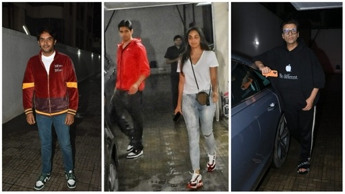 Shashank Khaitan, Sidharth Malhotra, Kiara Advani and Karan Johar at Dharma office. (Varinder Chawla) Shashank Khaitan, Sidharth Malhotra, Kiara Advani and Karan Johar at Dharma office. (Varinder Chawla)