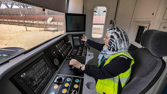 Launched in 1987, despite being the oldest metro in the Arab world, Egypt has failed to provide fair employment opportunities for women. (AFP)