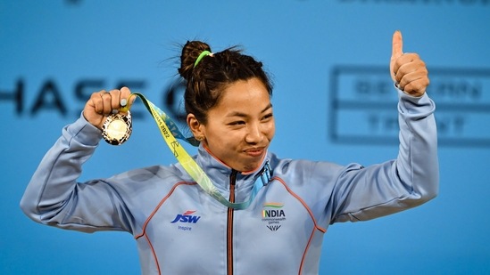  India's Mirabai Chanu had won gold medal in weightlifting at Commonwealth Games 2022 (CWG).(PTI) India's Mirabai Chanu had won gold medal in weightlifting at Commonwealth Games 2022 (CWG).(PTI)