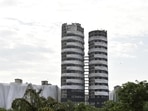 A view of the Supertech twin towers in Sector 93 A, in Noida (Hindustan Times) A view of the Supertech twin towers in Sector 93 A, in Noida (Hindustan Times)