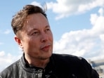 Elon Musk at the construction site of Tesla's gigafactory in Gruenheide, near Berlin, Germany.