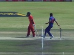 Deepak Chahar in action against Zimbabwe(Twitter) Deepak Chahar in action against Zimbabwe(Twitter)