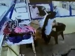 CCTV footage captures a man slapping a woman employee at a toll plaza in Madhya Pradesh.&nbsp;(ANI)