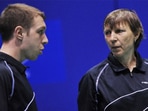 Svetlana Zilberman(right) paired with her son Misha Zilberman to win in round of 64 at the ongoing Badminton World Championships 2022 Svetlana Zilberman(right) paired with her son Misha Zilberman to win in round of 64 at the ongoing Badminton World Championships 2022