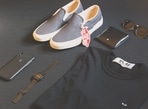 Casual shoes for men are usually sneakers or canvas shoes.