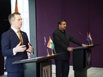 Union Education Minister Dharmendra Pradhan and his Australian counterpart Jason Clare during the 6th meeting of Australia India Education Council (Photo credit: PIB) Union Education Minister Dharmendra Pradhan and his Australian counterpart Jason Clare during the 6th meeting of Australia India Education Council (Photo credit: PIB)