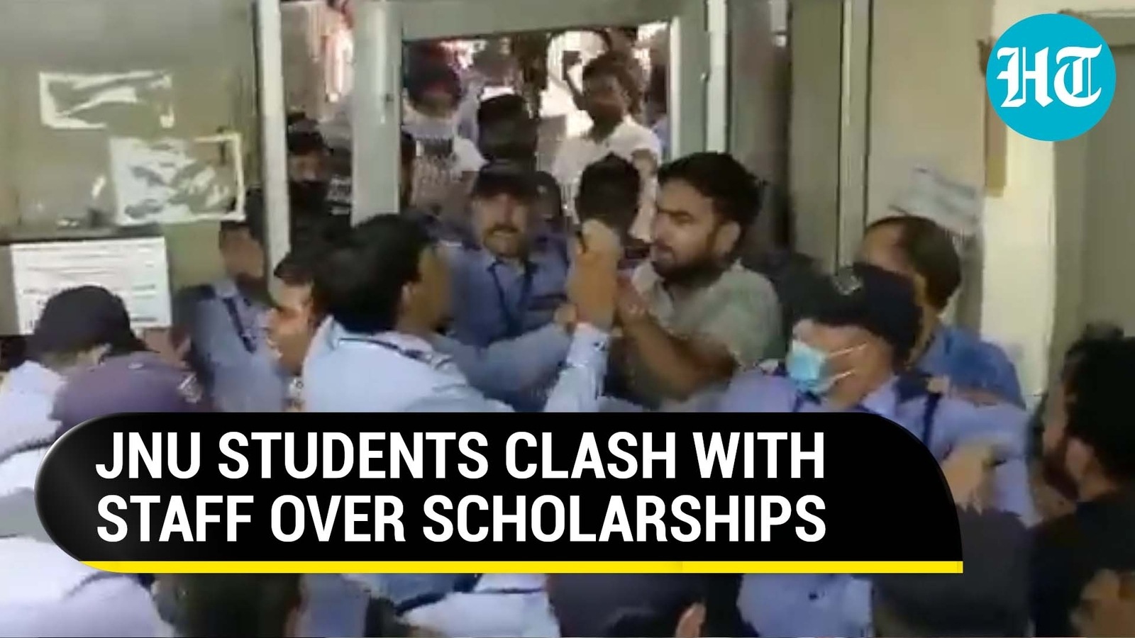 JNU on boil: ABVP students clash with admin over ‘stalled’ scholarships