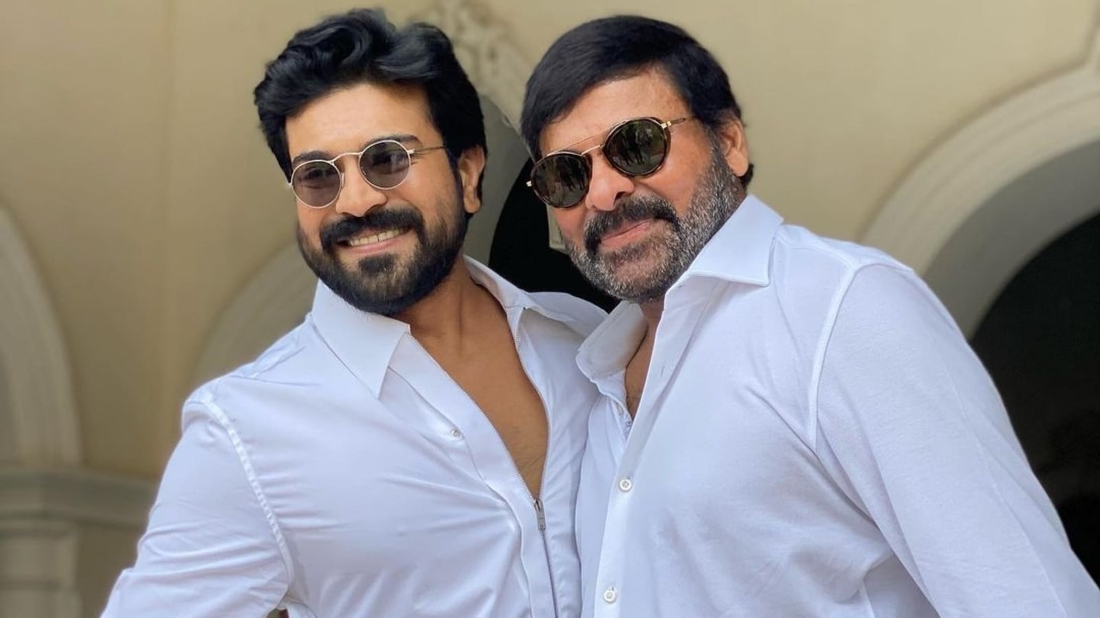 Ram Charan twins with dad Chiranjeevi as he wishes him on 67th ...