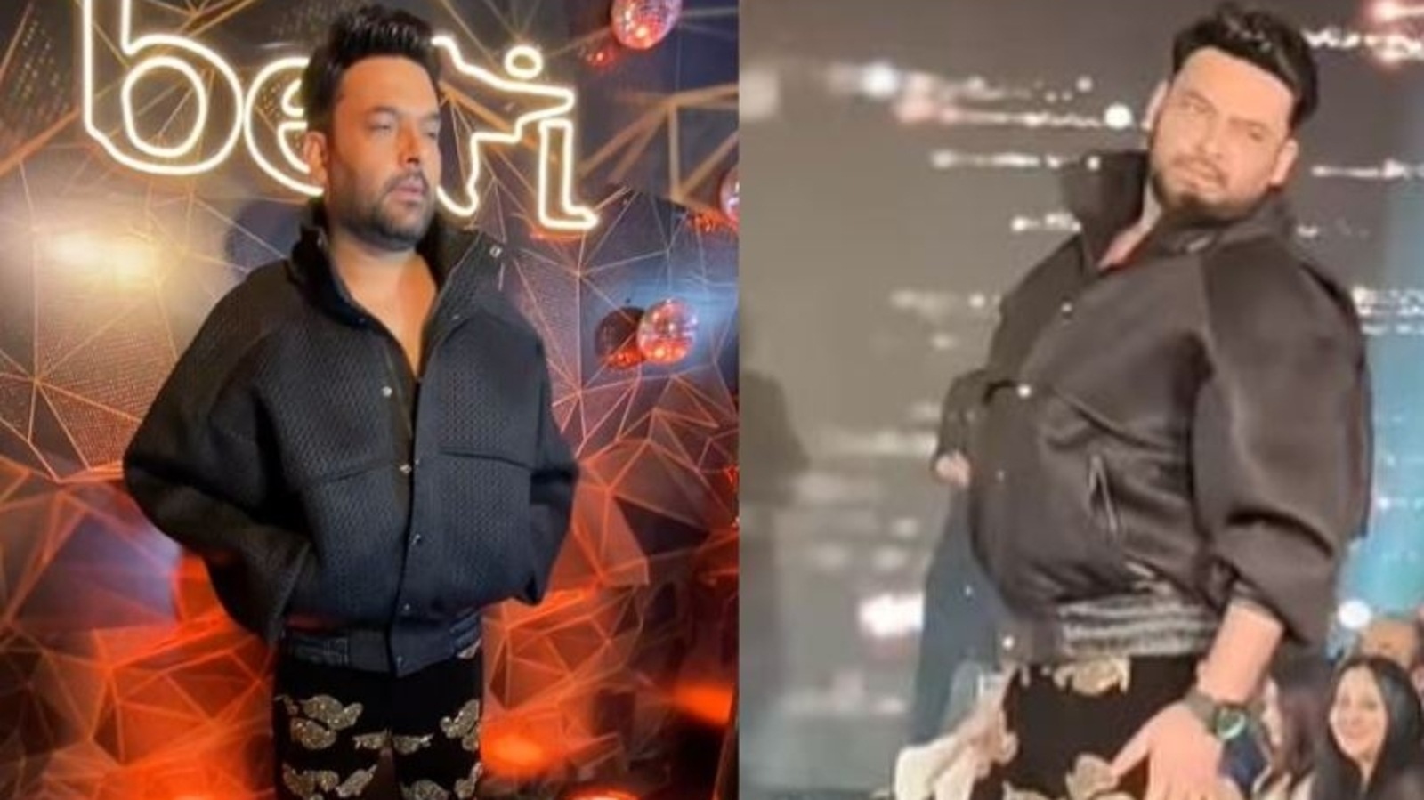 Kapil Sharma gives seductive poses, bursts out laughing as he walks the ramp for the first time ever. Watch