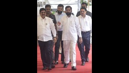 CM Eknath Shinde during the monsoon session at Vidhan Bhavan on Monday (Anshuman Poyrekar/HT PHOTO)