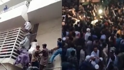 A charged mob gathered around an apartment building to get hold of the Hindu sanitation worker.