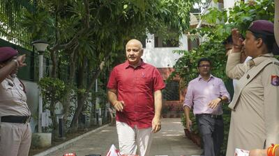 Delhi deputy chief minister Manish Sisodia on Monday morning left for Gujarat along with chief minister and AAP national convener Arvind Kejriwal for campaigning for the upcoming assembly polls. (PTI) Delhi deputy chief minister Manish Sisodia on Monday morning left for Gujarat along with chief minister and AAP national convener Arvind Kejriwal for campaigning for the upcoming assembly polls. (PTI)