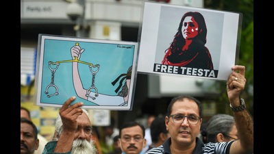 MSocial activist Teesta Setalvad was arrested on June 25 by the Gujarat Police, a day after the Supreme Court rejected a petition for an independent probe into the alleged larger conspiracy behind the 2002 Gujarat riots (PTI File) MSocial activist Teesta Setalvad was arrested on June 25 by the Gujarat Police, a day after the Supreme Court rejected a petition for an independent probe into the alleged larger conspiracy behind the 2002 Gujarat riots (PTI File)