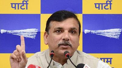 Aam Aadmi Party Rajya Sabha MP Sanjay Singh in New Delhi. (HT Photo)