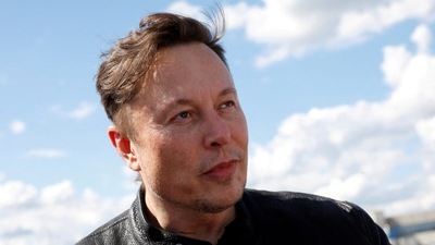 Elon Musk at the construction site of Tesla's gigafactory in Gruenheide, near Berlin, Germany. (Reuters)