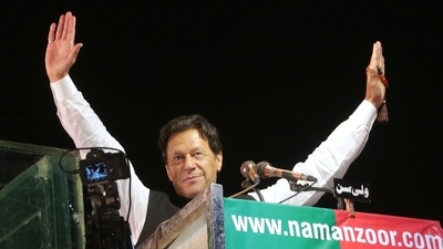 Imran Khan was in Rawalpindi on Sunday when the FIR was filed against him for his Saturday's speech. (AP) Imran Khan was in Rawalpindi on Sunday when the FIR was filed against him for his Saturday's speech. (AP)